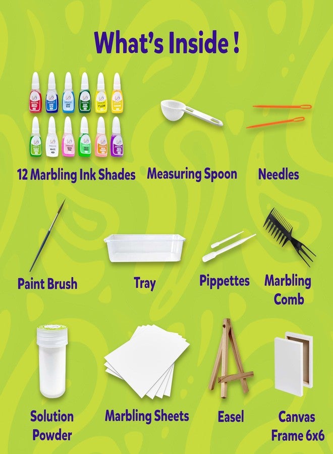 Artiggle Swirl-n-Twirl -DIY Water Marbling Kit for Kids I Art & Craft Kits | Water Marbling Kit for Kids | Coloring & Painting Kit |Gifts for Girls & Boys Ages 6, 7, 8, 9, 10, 11, 12 - Image 4